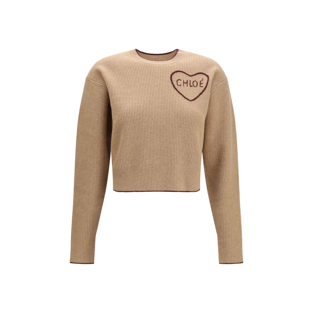 ChloƩ Beige Wool Oves Aries Sweatshirt