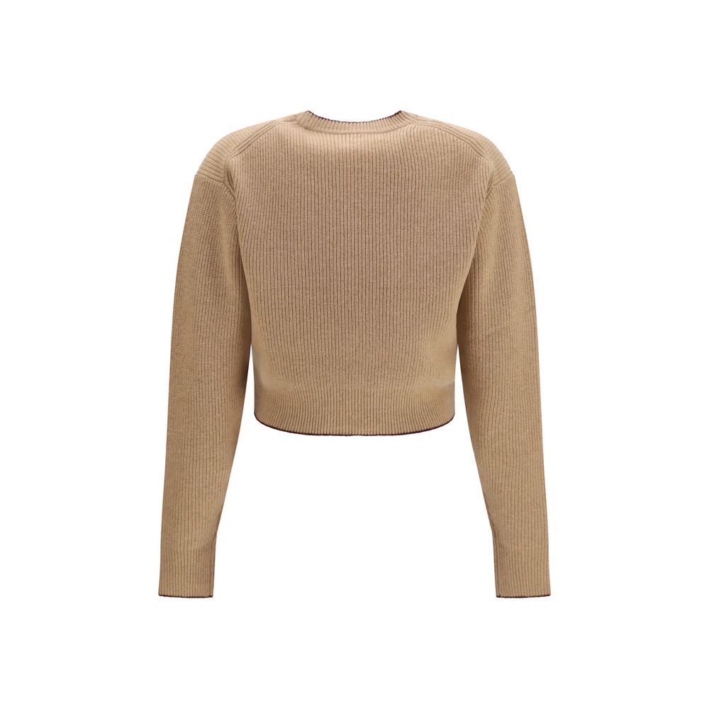 ChloƩ Beige Wool Oves Aries Sweatshirt - Image 2