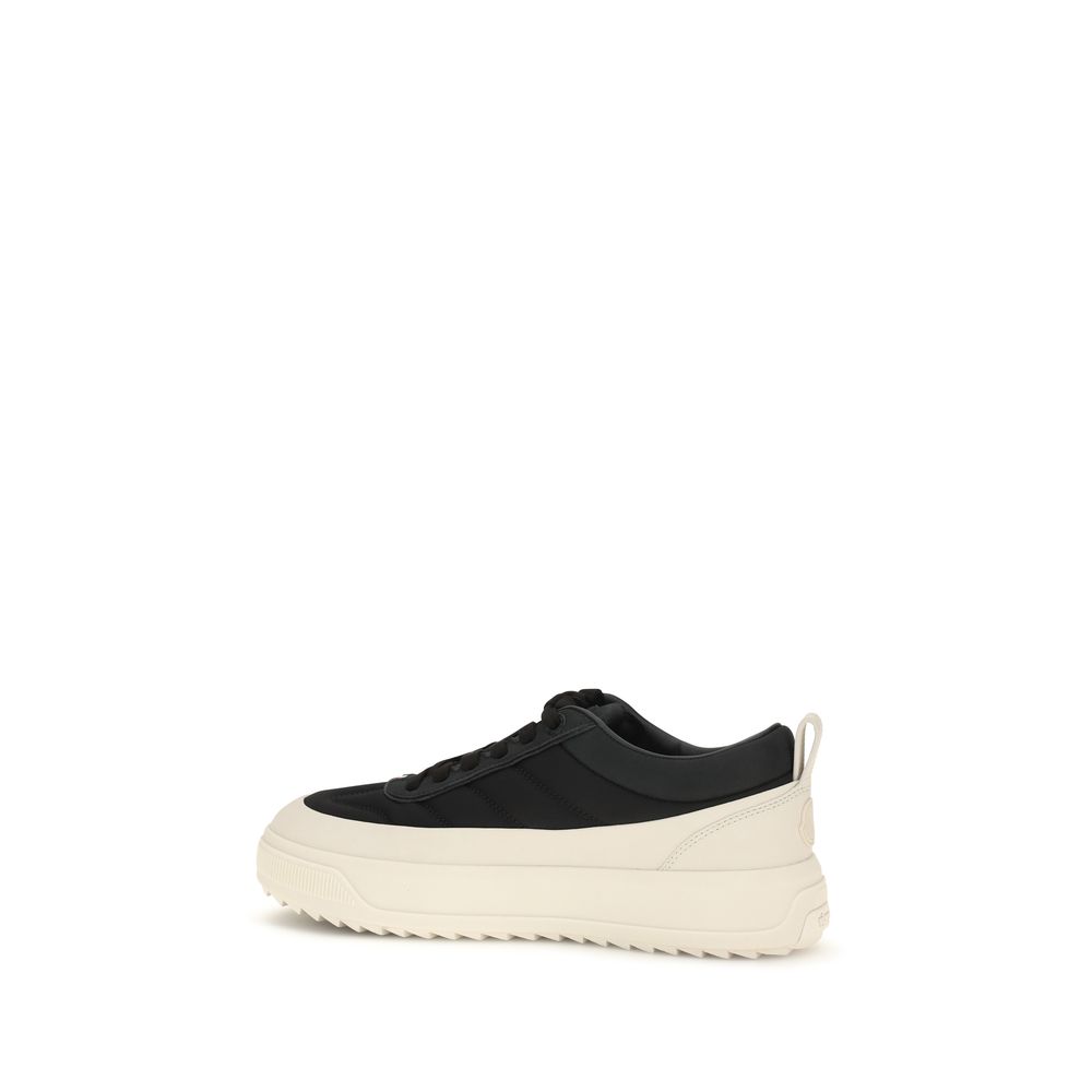 Moncler Black Calf Leather Bos Taurus Athletic Sneakers - Image 3