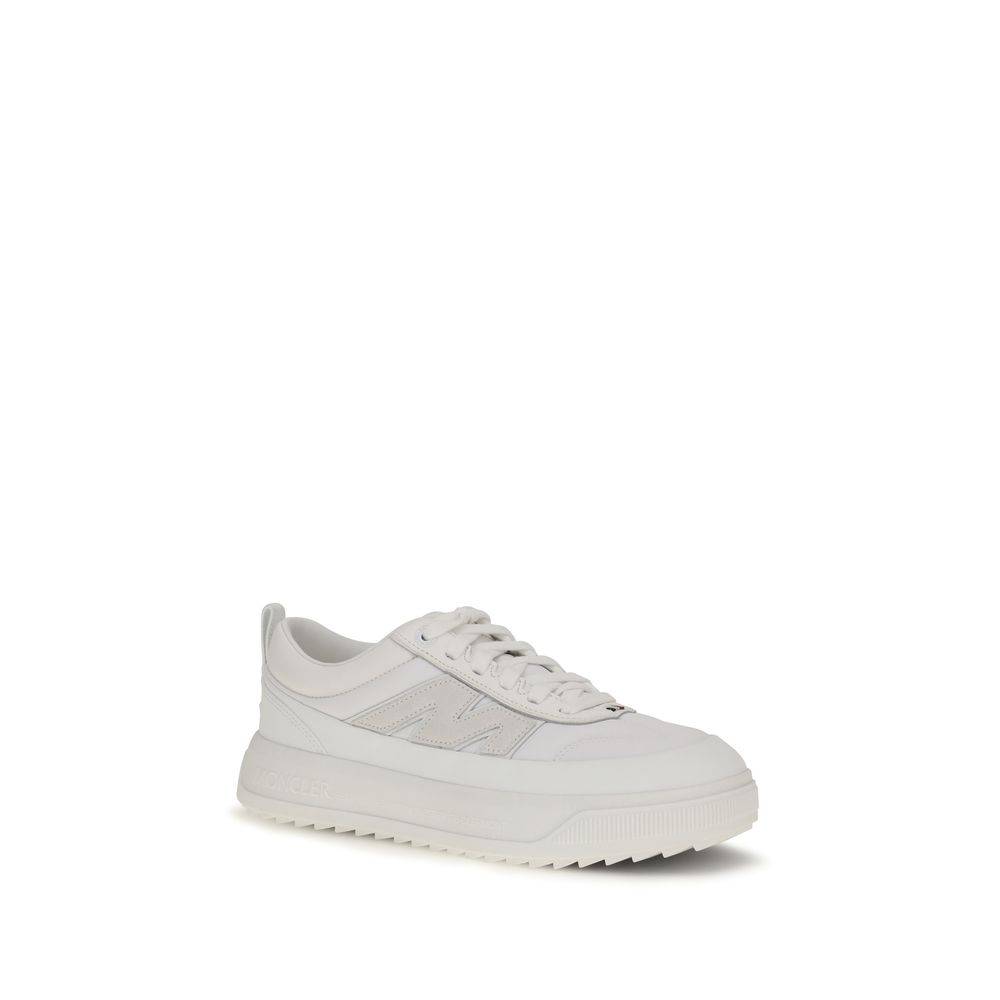 Moncler White Calf Leather Bos Taurus Athletic Sneakers - Image 2