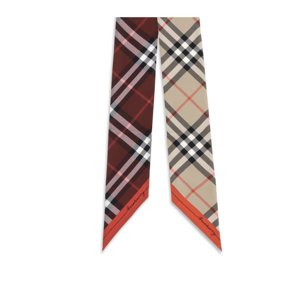 Burberry Beige Silk Scarf - Image 3