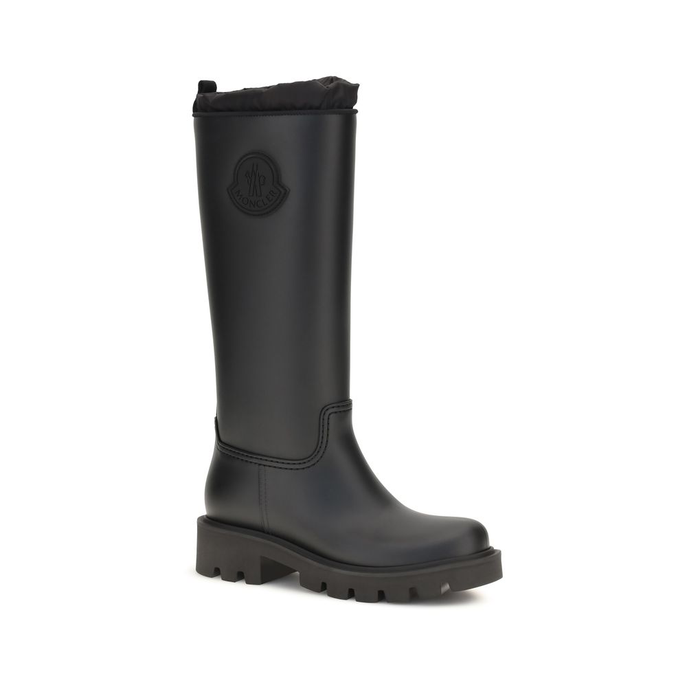 Moncler Black Pvc Rain Boots - Image 2