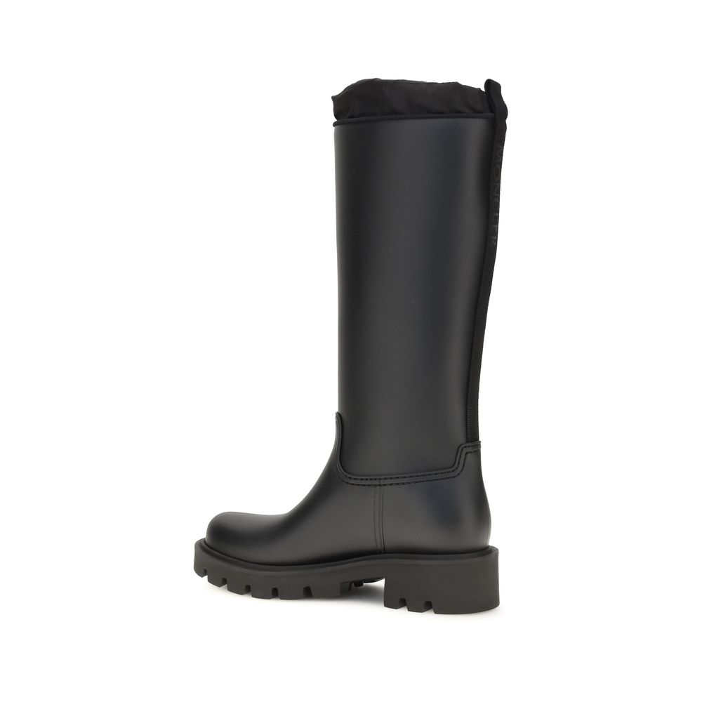 Moncler Black Pvc Rain Boots - Image 3