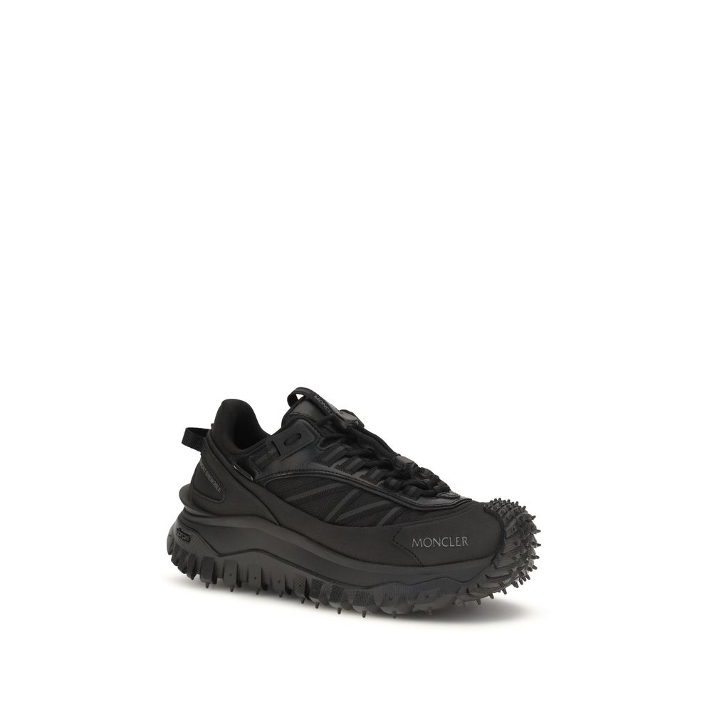 Moncler Black Calf Leather Bos Taurus Athletic Sneakers - Image 2