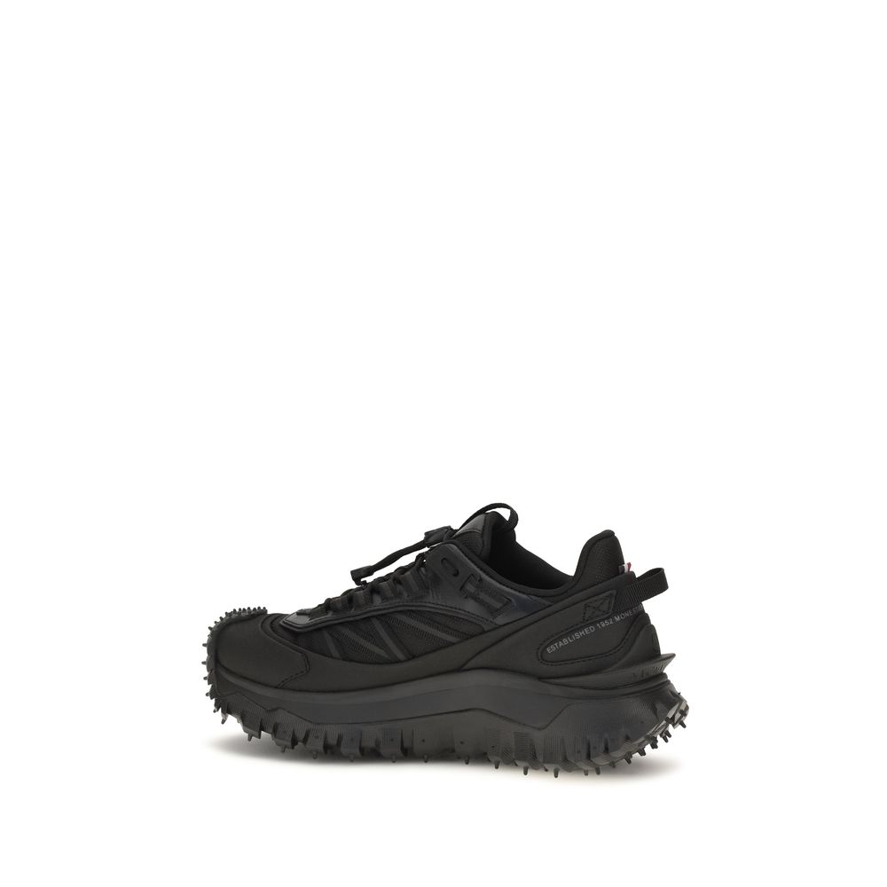 Moncler Black Calf Leather Bos Taurus Athletic Sneakers - Image 3