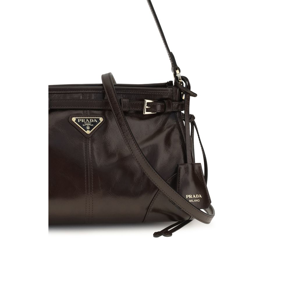 Prada Brown Calf Leather Bos Taurus Handbag - Image 4