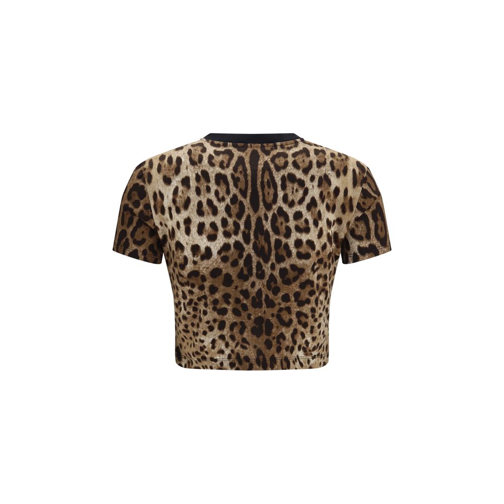 Dolce & Gabbana Beige Cotton T-Shirt - Image 2