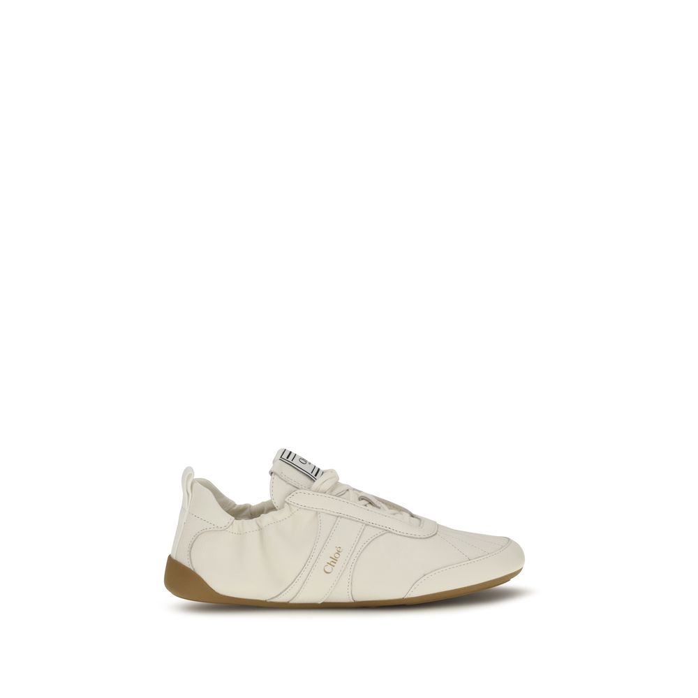 ChloƩ Beige Fabric Athletic Sneakers