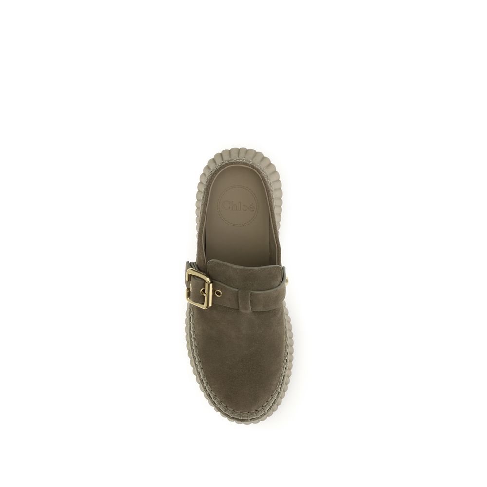 ChloƩ Bicolor Calf Leather Bos Taurus Mules - Image 4