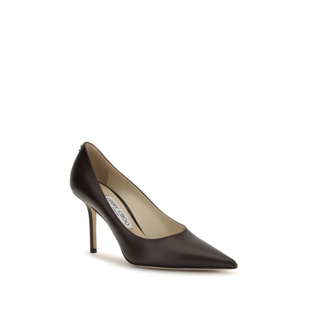 Jimmy Choo Brown Calf Leather Bos Taurus High Heel Pumps - Image 2