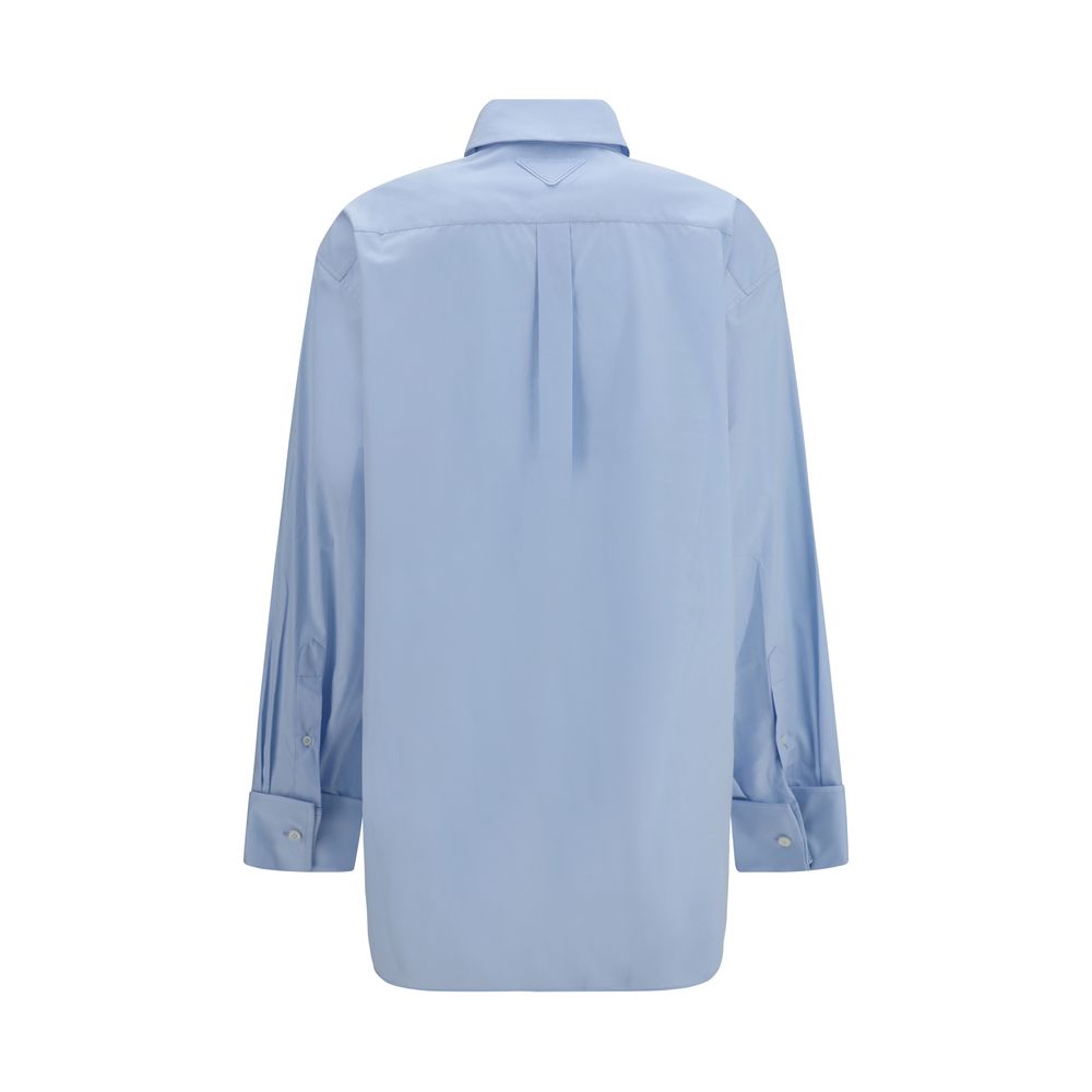 Prada Blue Cotton Shirt - Image 2