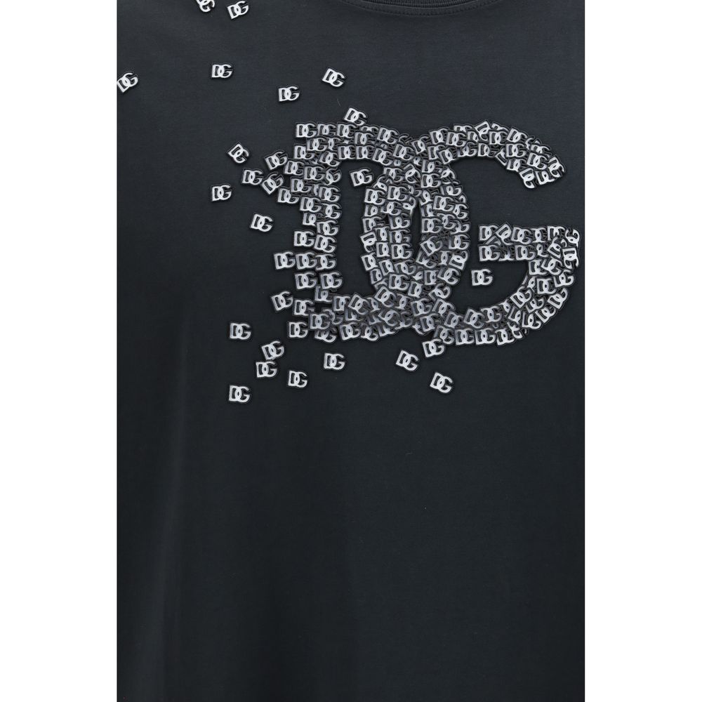Dolce & Gabbana Black Cotton T-Shirt - Image 3