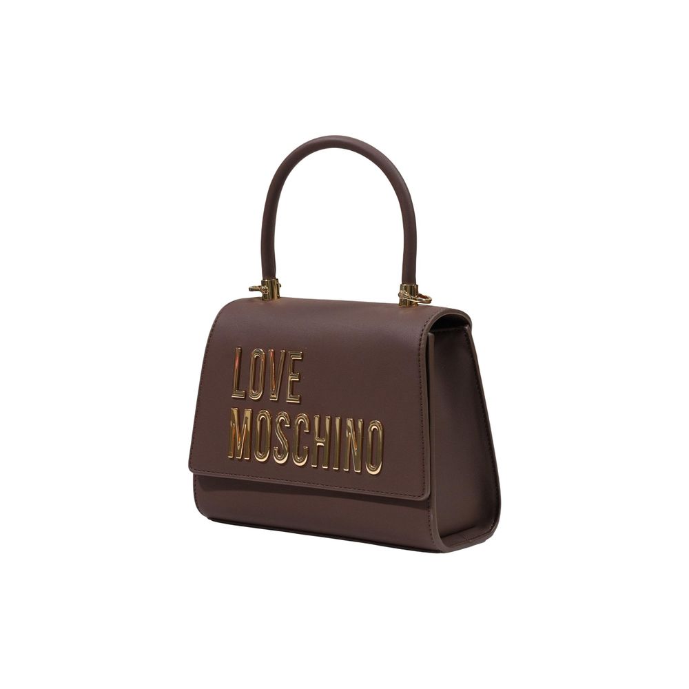 Love Moschino Brown Polyethylene Handbag - Image 2