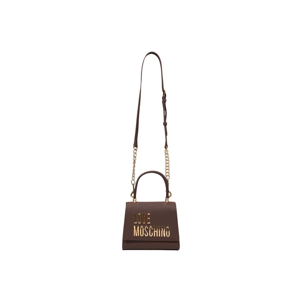 Love Moschino Brown Polyethylene Handbag - Image 4