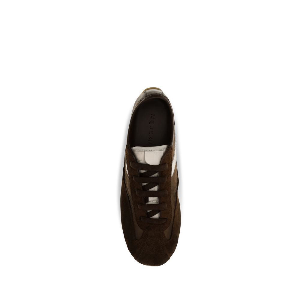 Alexander McQueen Brown Suede Leather Athletic Sneakers - Image 4
