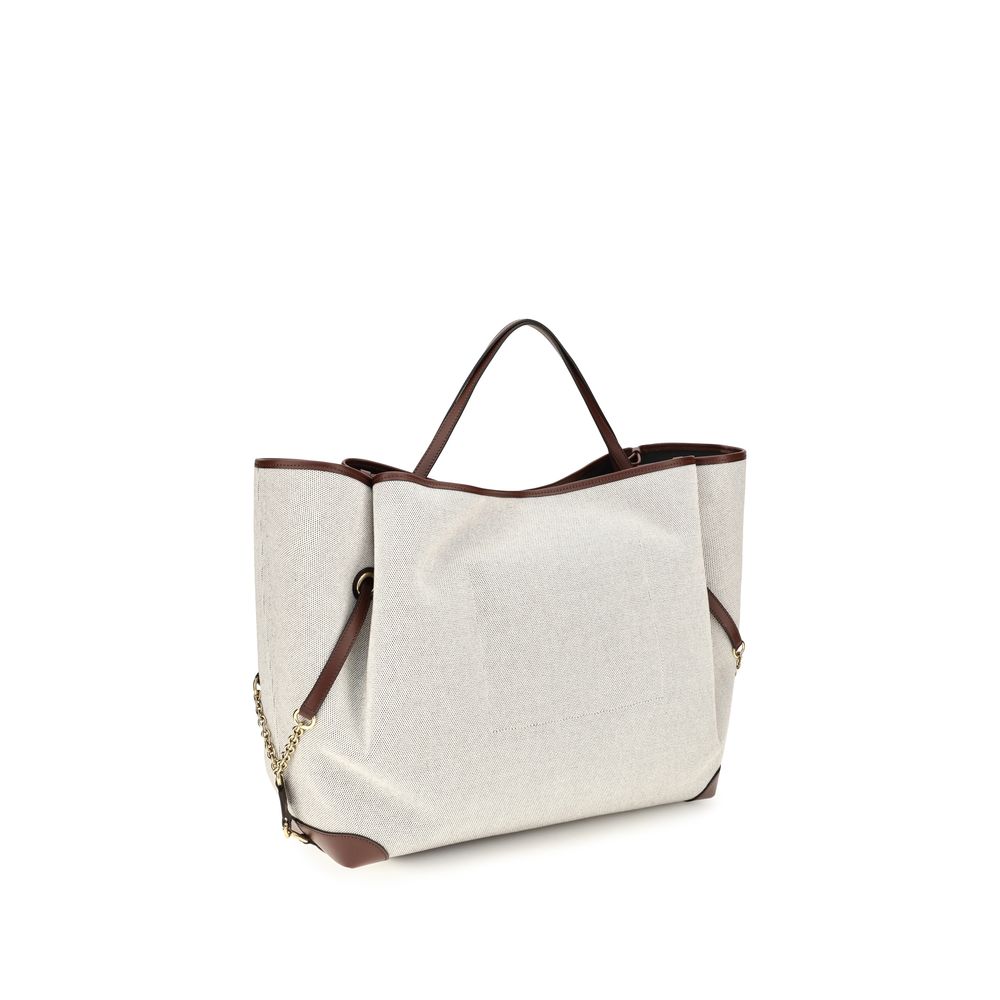 ChloƩ Beige Cotton Shoulder Bag - Image 3
