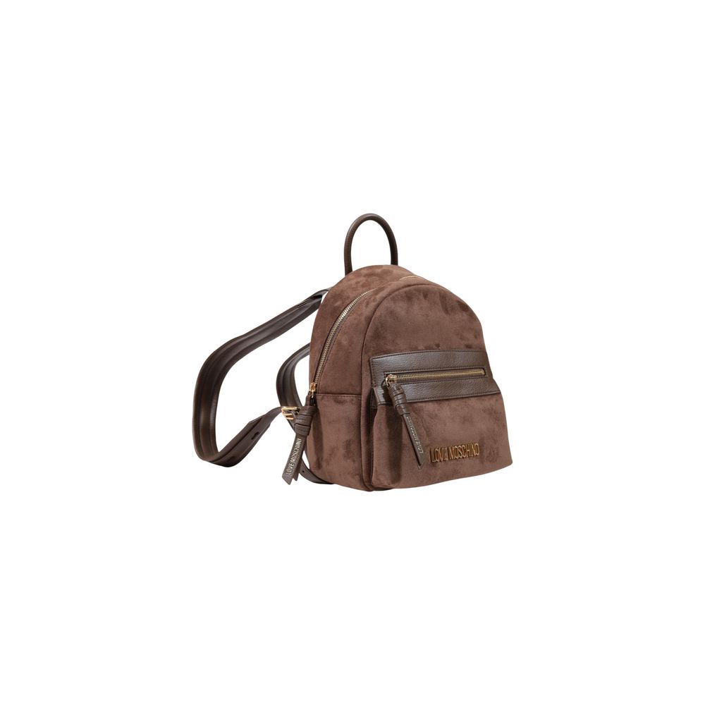 Love Moschino Brown Polyester Backpack - Image 2