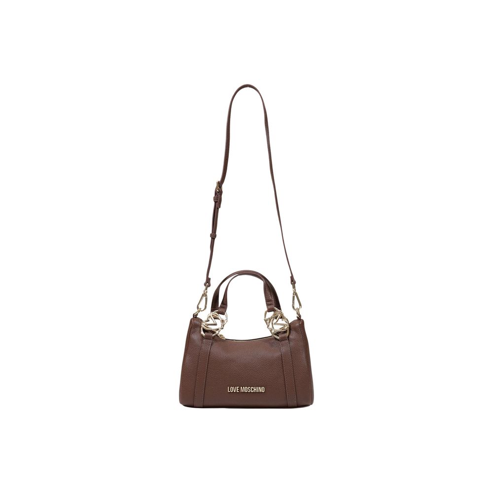 Love Moschino Brown Polyethylene Handbag - Image 4