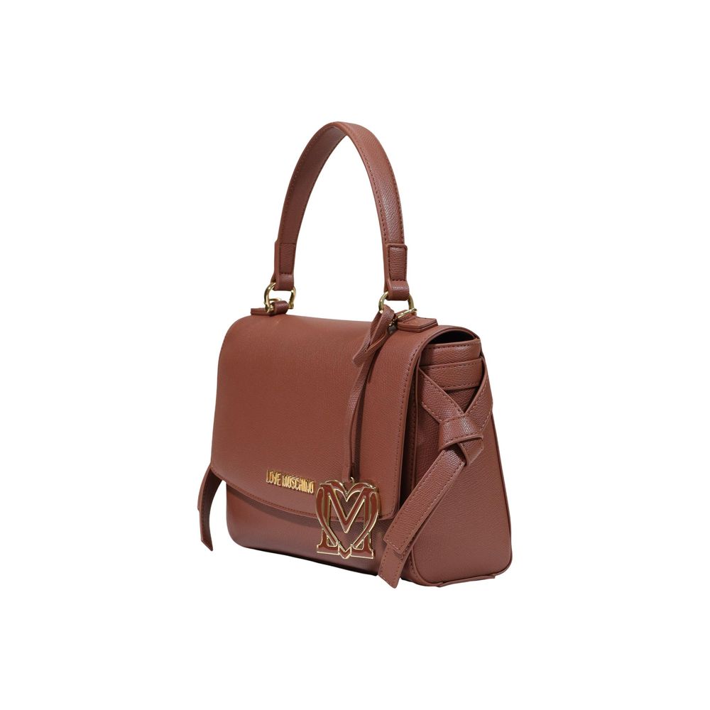 Love Moschino Brown Polyethylene Handbag - Image 2