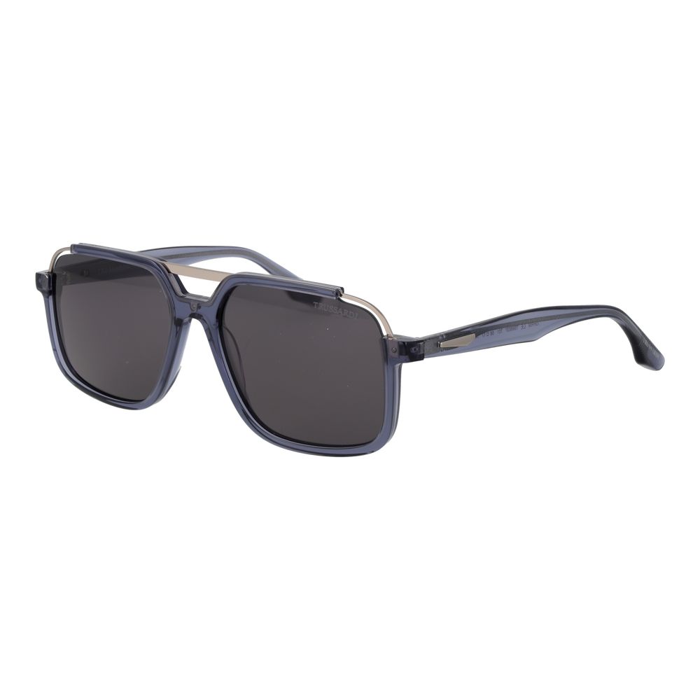 Trussardi Blue Acetate & Stainless Steel Sunglasses