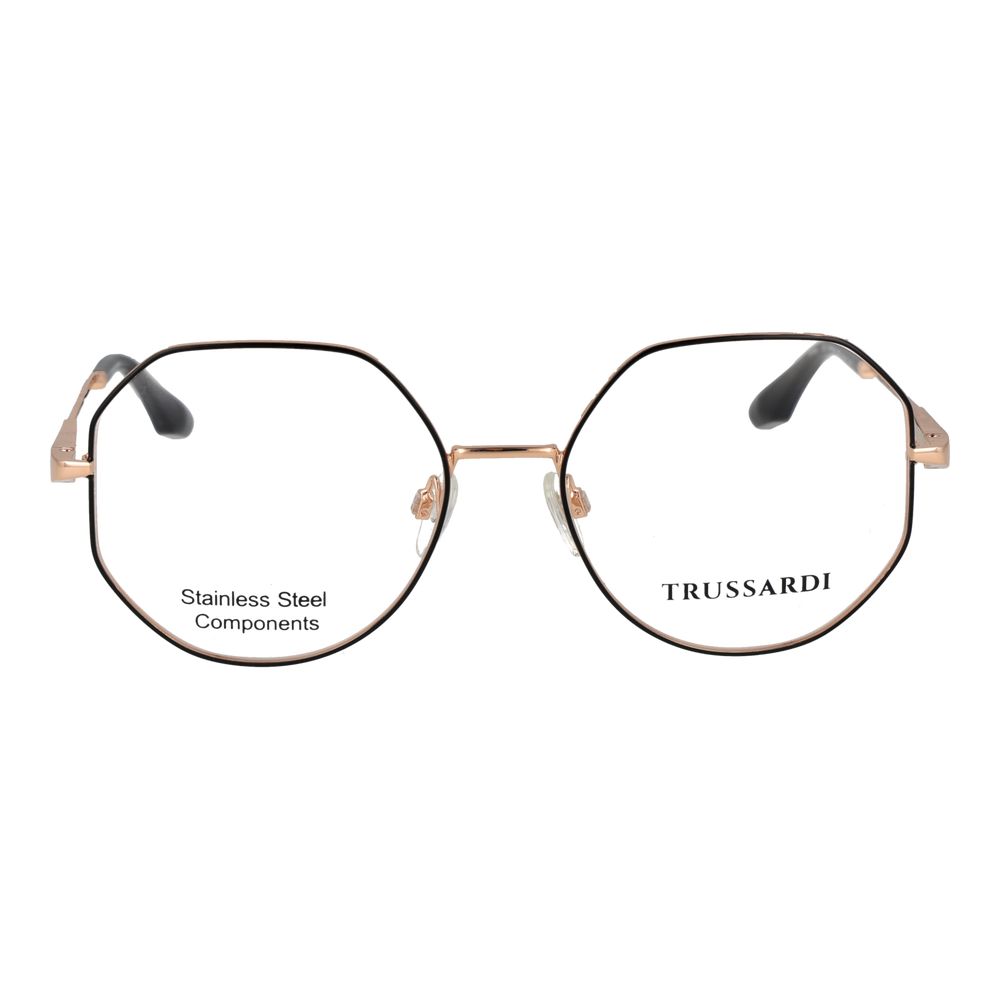 Trussardi Black Stainless Steel Glasses (Frames) - Image 2