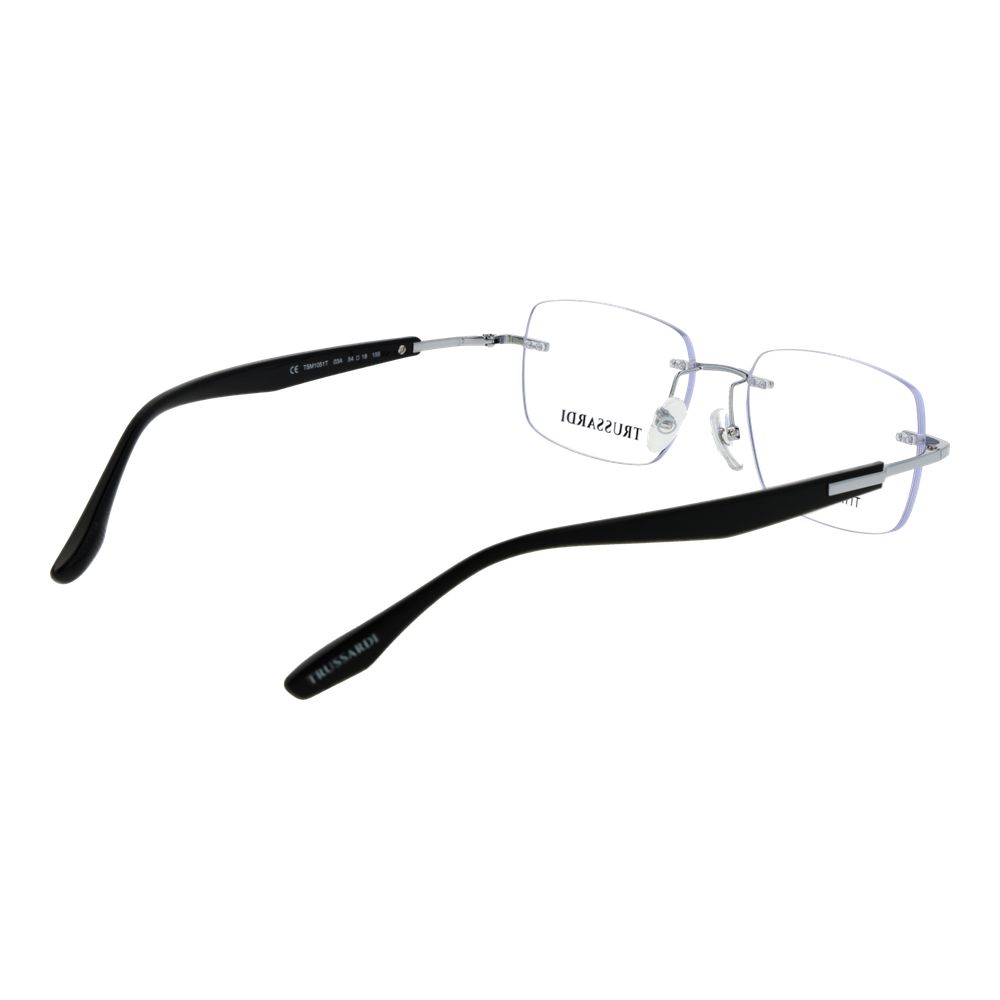 Trussardi Silver Stainless Steel Glasses (Frames) - Image 3
