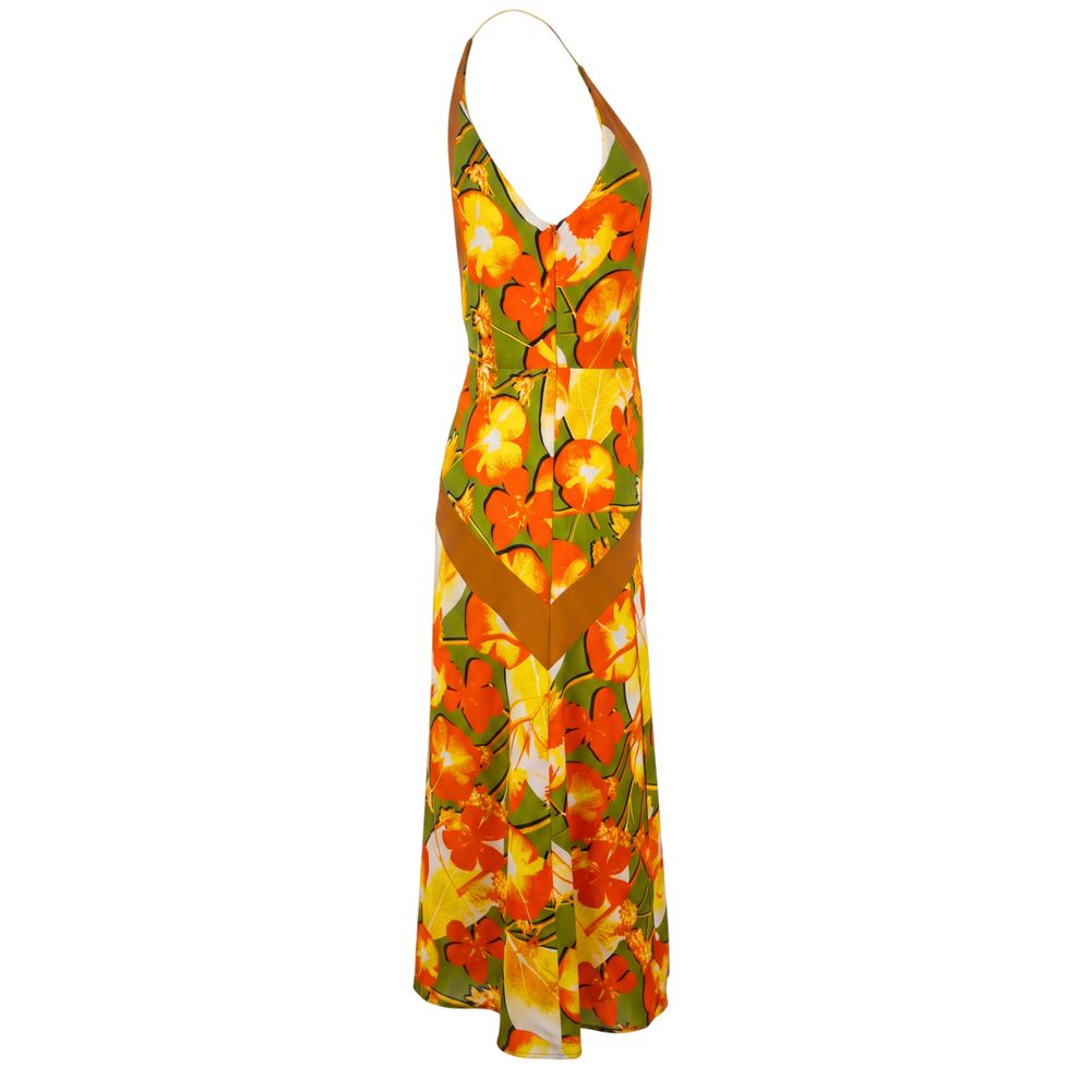 Trussardi Yellow Silk Women Dress - Image 2