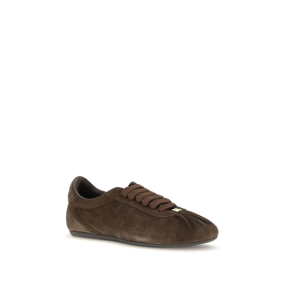 Dolce & Gabbana Brown Suede Leather Low Top Sneakers - Image 2