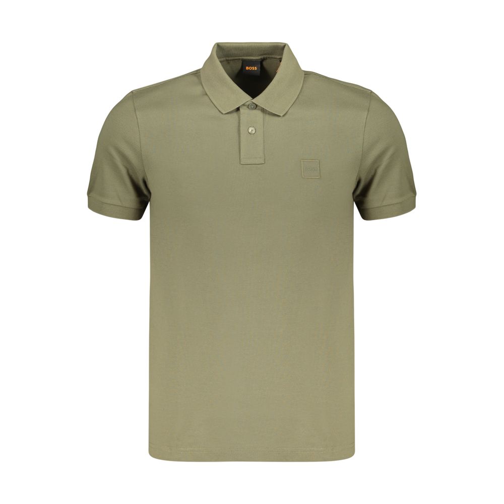 Hugo Boss Green Cotton Men's Polo Shirt