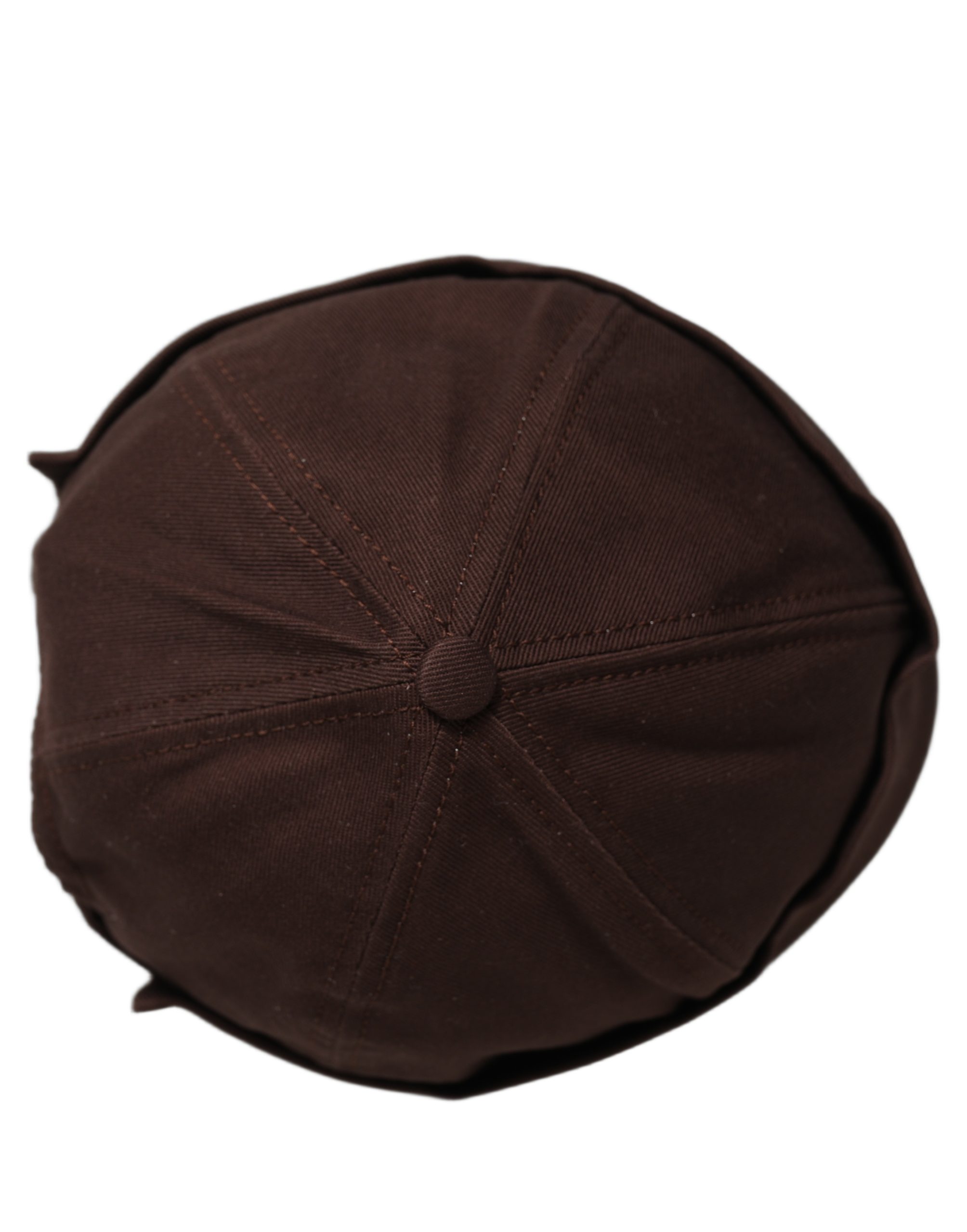 Dolce & Gabbana Men Brown Cotton Docker Capello Brimless Hat - Image 6