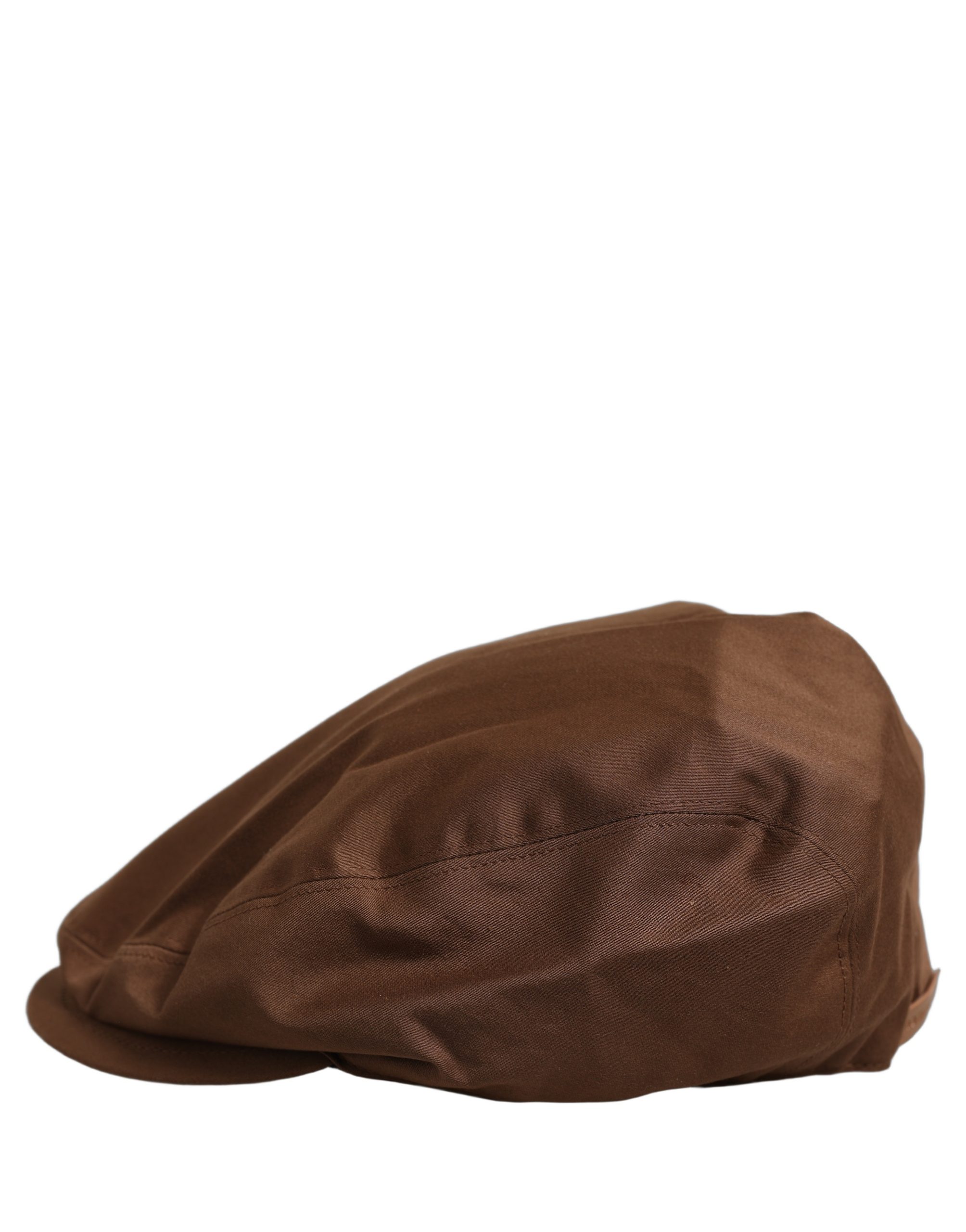 Dolce & Gabbana Men Brown Cotton Newsboy Capello Cabbie Hat - Image 2