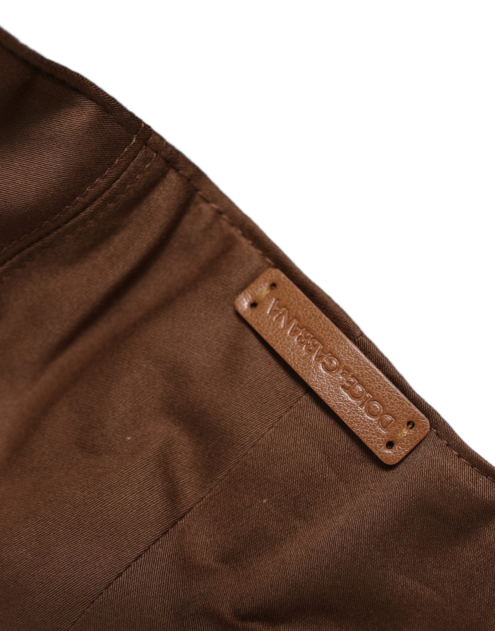 Dolce & Gabbana Men Brown Cotton Newsboy Capello Cabbie Hat - Image 5