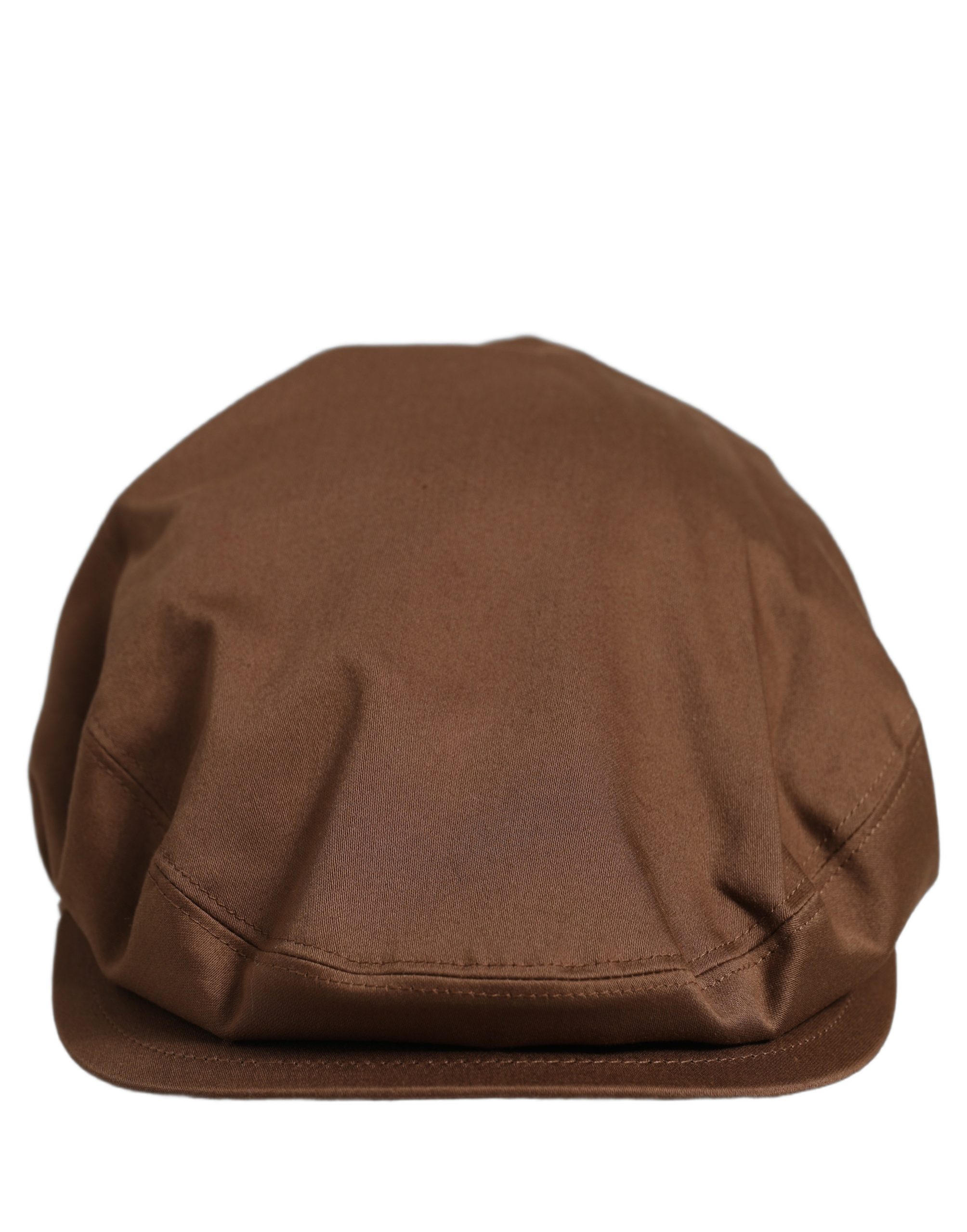 Dolce & Gabbana Men Brown Cotton Newsboy Capello Cabbie Hat - Image 7
