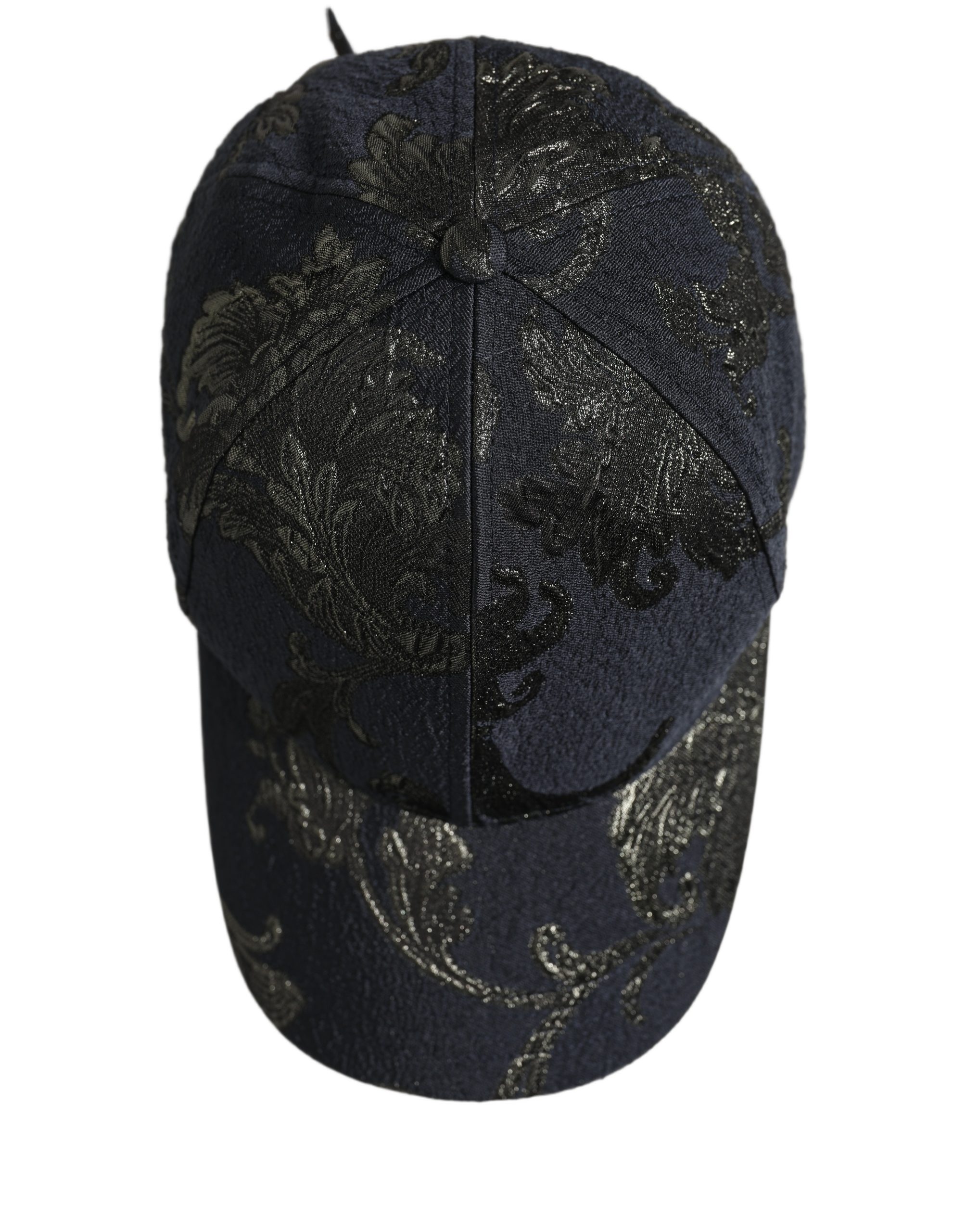 Dolce & Gabbana Men Black Floral Barocco Cotton Baseball Cap Hat - Image 7