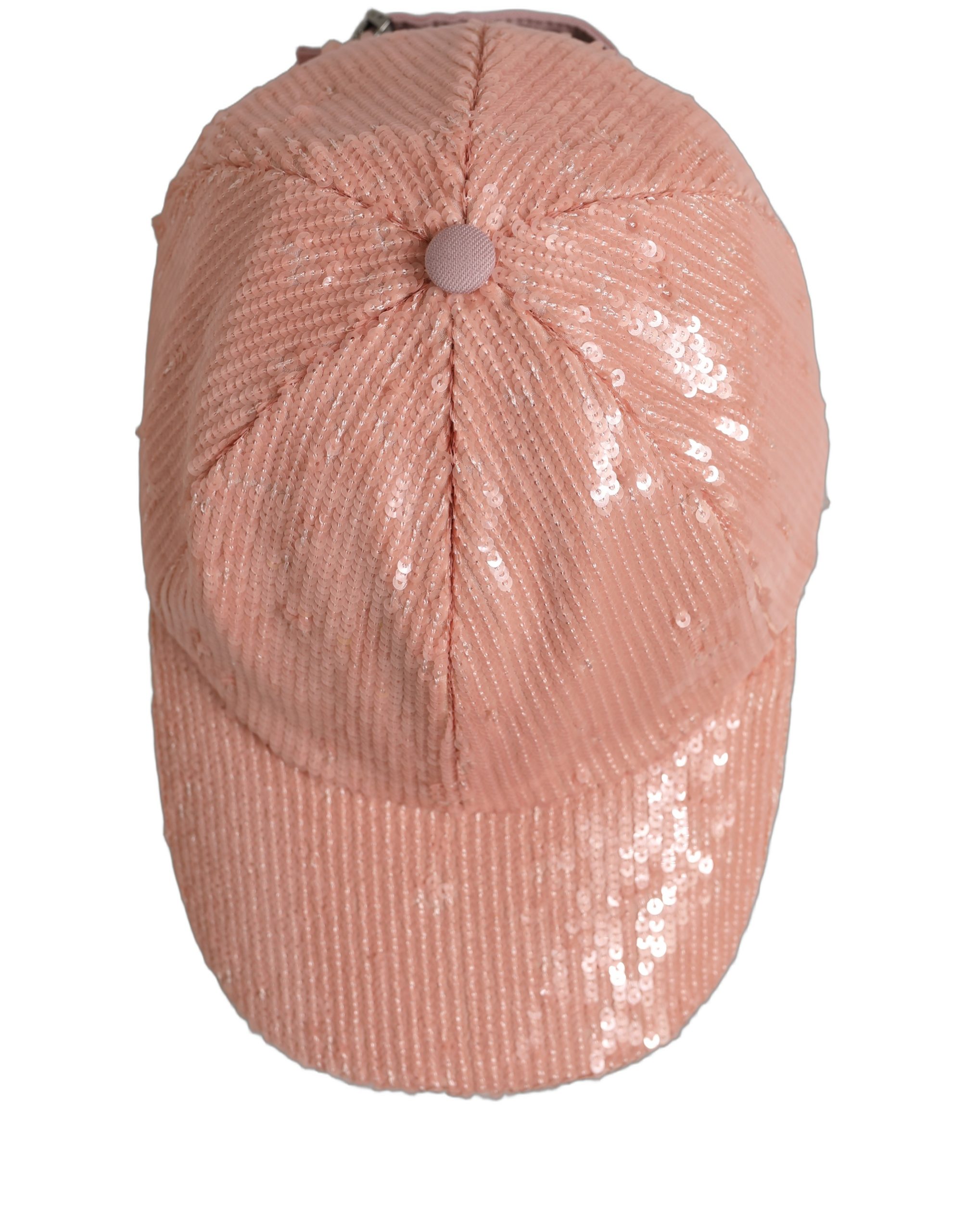 Dolce & Gabbana Men Pink Cotton Sequin Baseball Cap 6 Panels Hat - Image 3