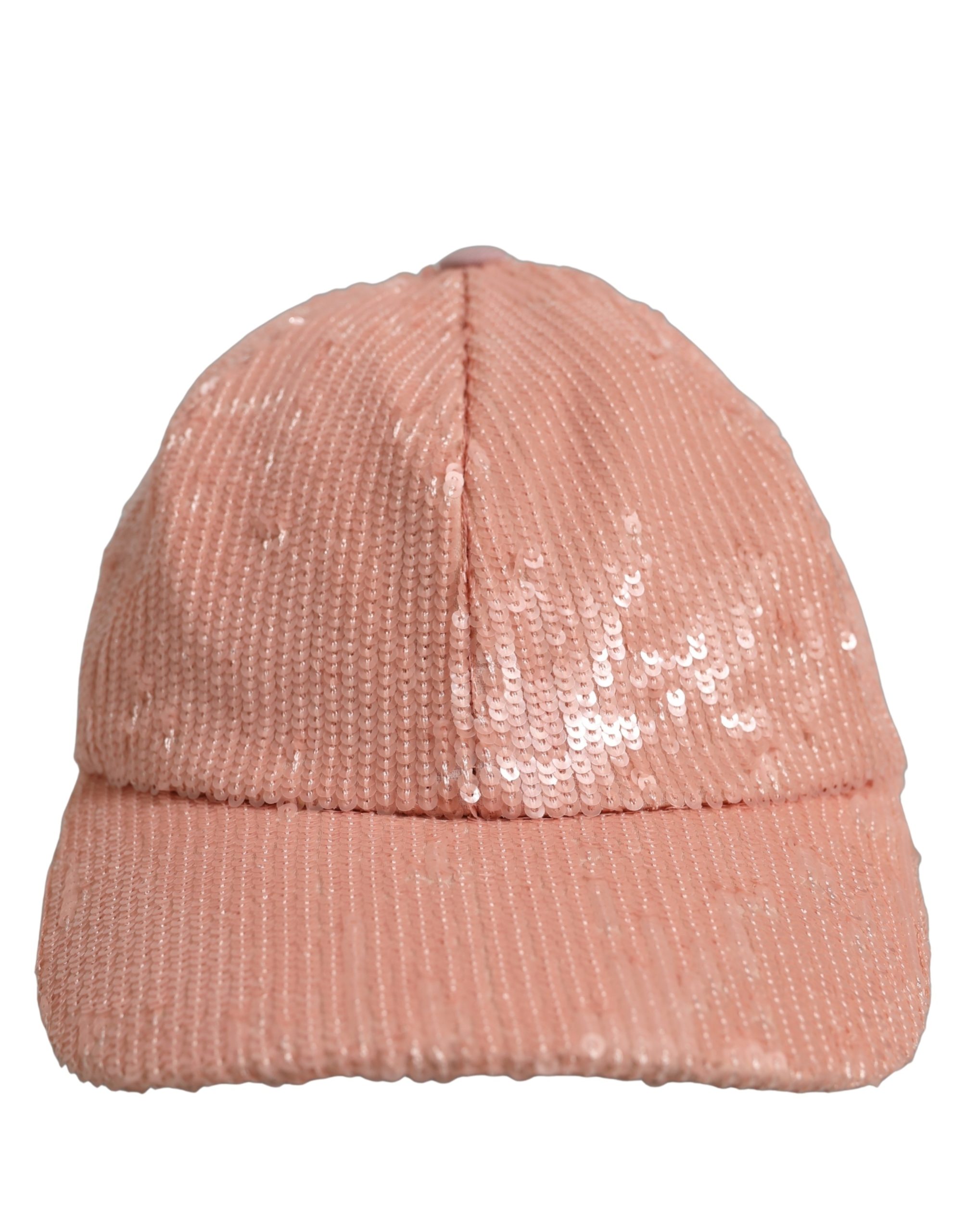 Dolce & Gabbana Men Pink Cotton Sequin Baseball Cap 6 Panels Hat - Image 4