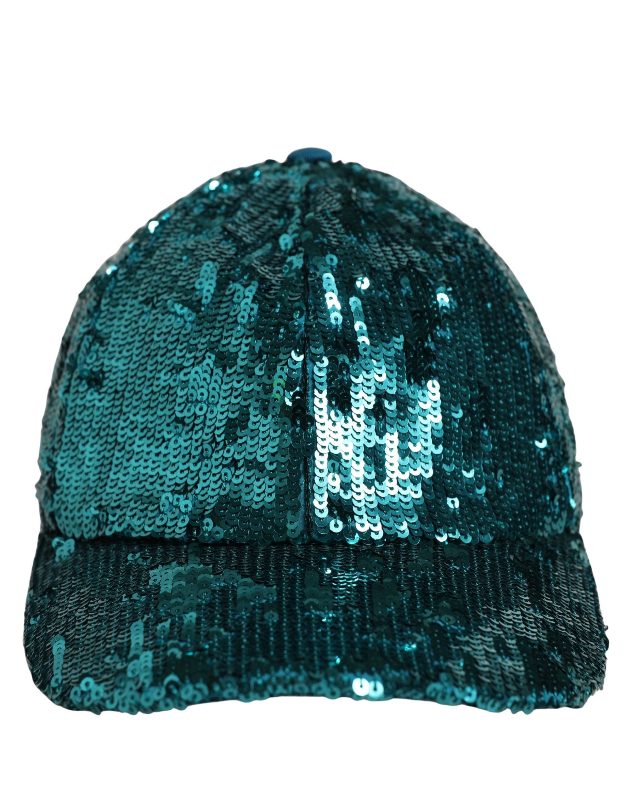 Dolce & Gabbana Men Green Cotton Sequin Baseball Cap 6 Panels Hat - Image 4