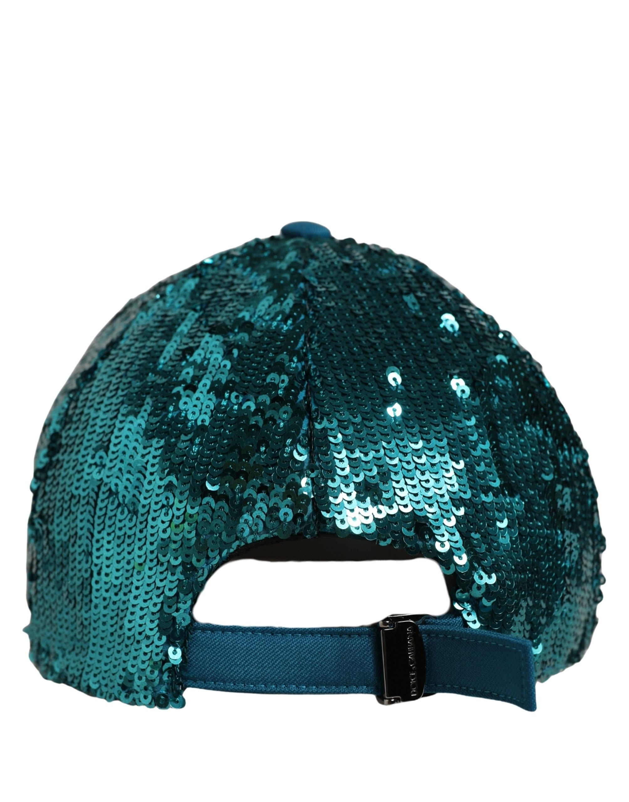 Dolce & Gabbana Men Green Cotton Sequin Baseball Cap 6 Panels Hat - Image 6