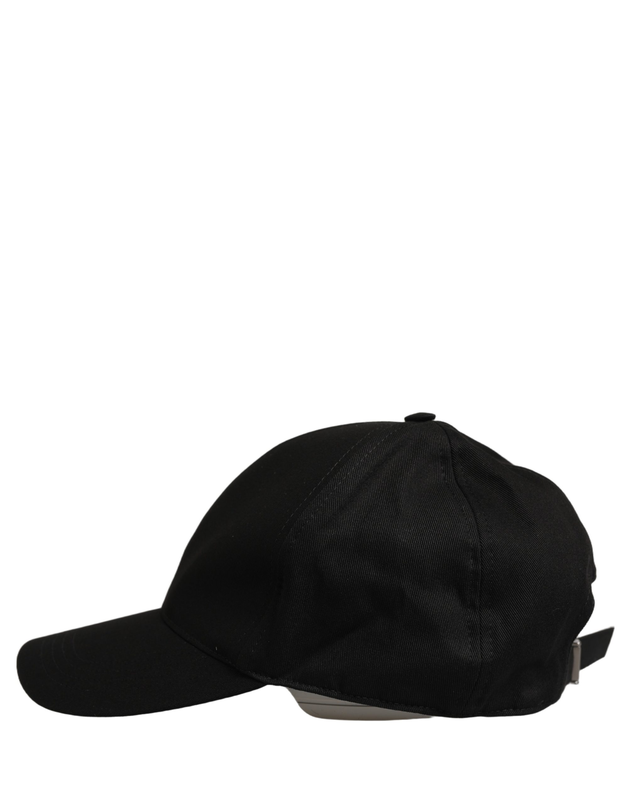 Dolce & Gabbana Men Black Cotton Baseball Capello 6 Panels Hat - Image 5
