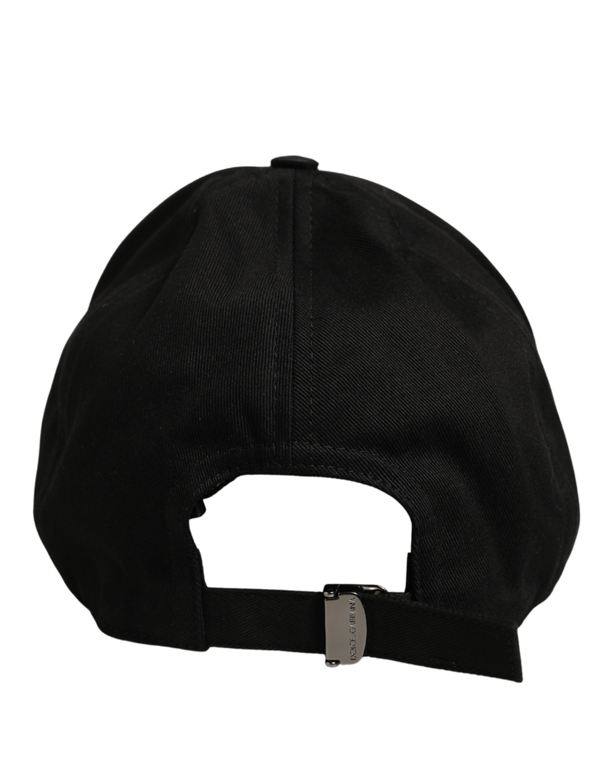 Dolce & Gabbana Men Black Cotton Baseball Capello 6 Panels Hat - Image 6