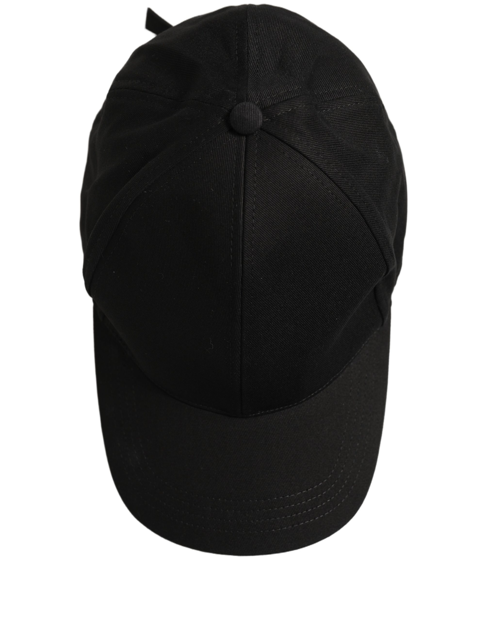 Dolce & Gabbana Men Black Cotton Baseball Capello 6 Panels Hat - Image 7
