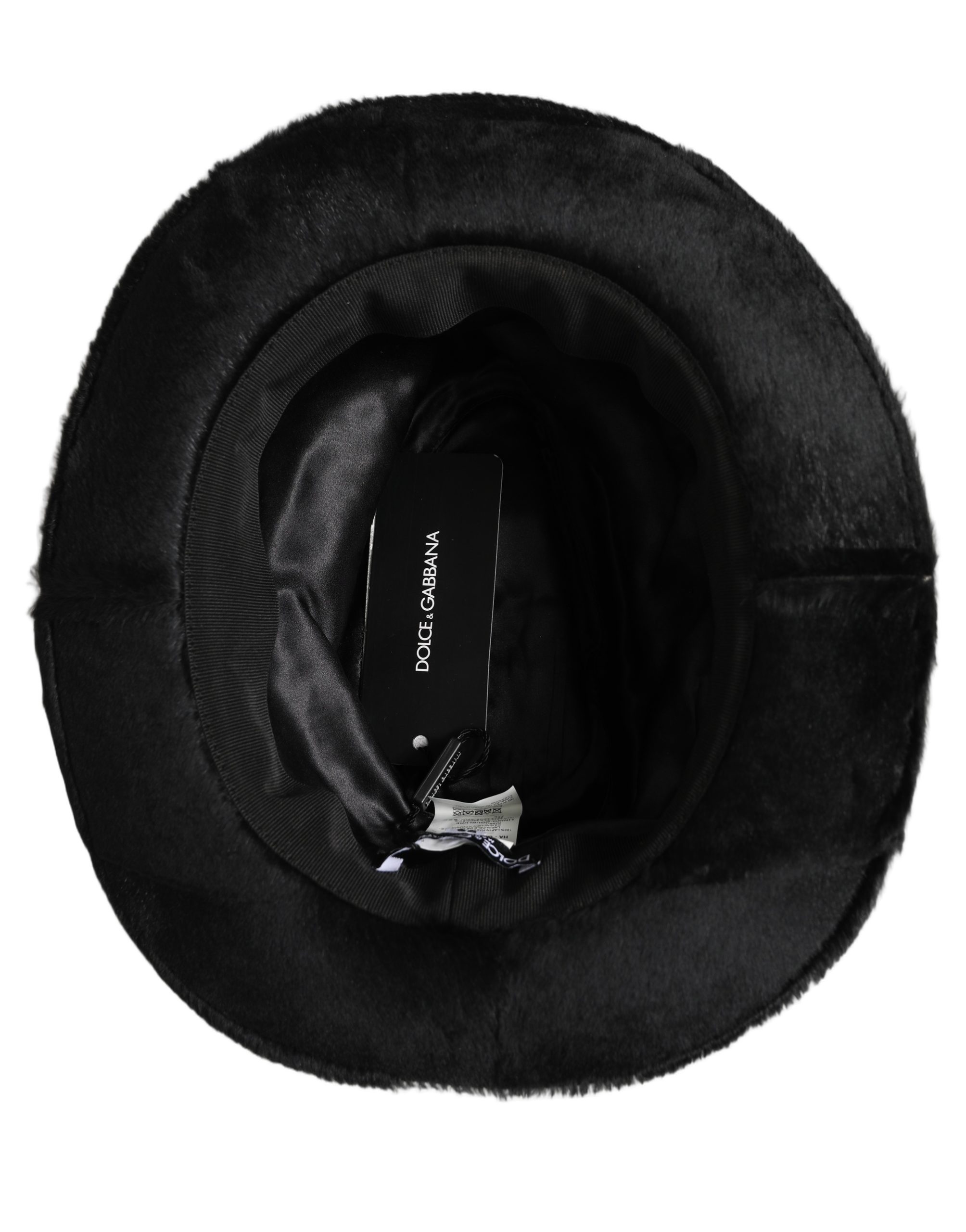 Dolce & Gabbana Men Black Classic Wide Brim Fedora Capello Hat