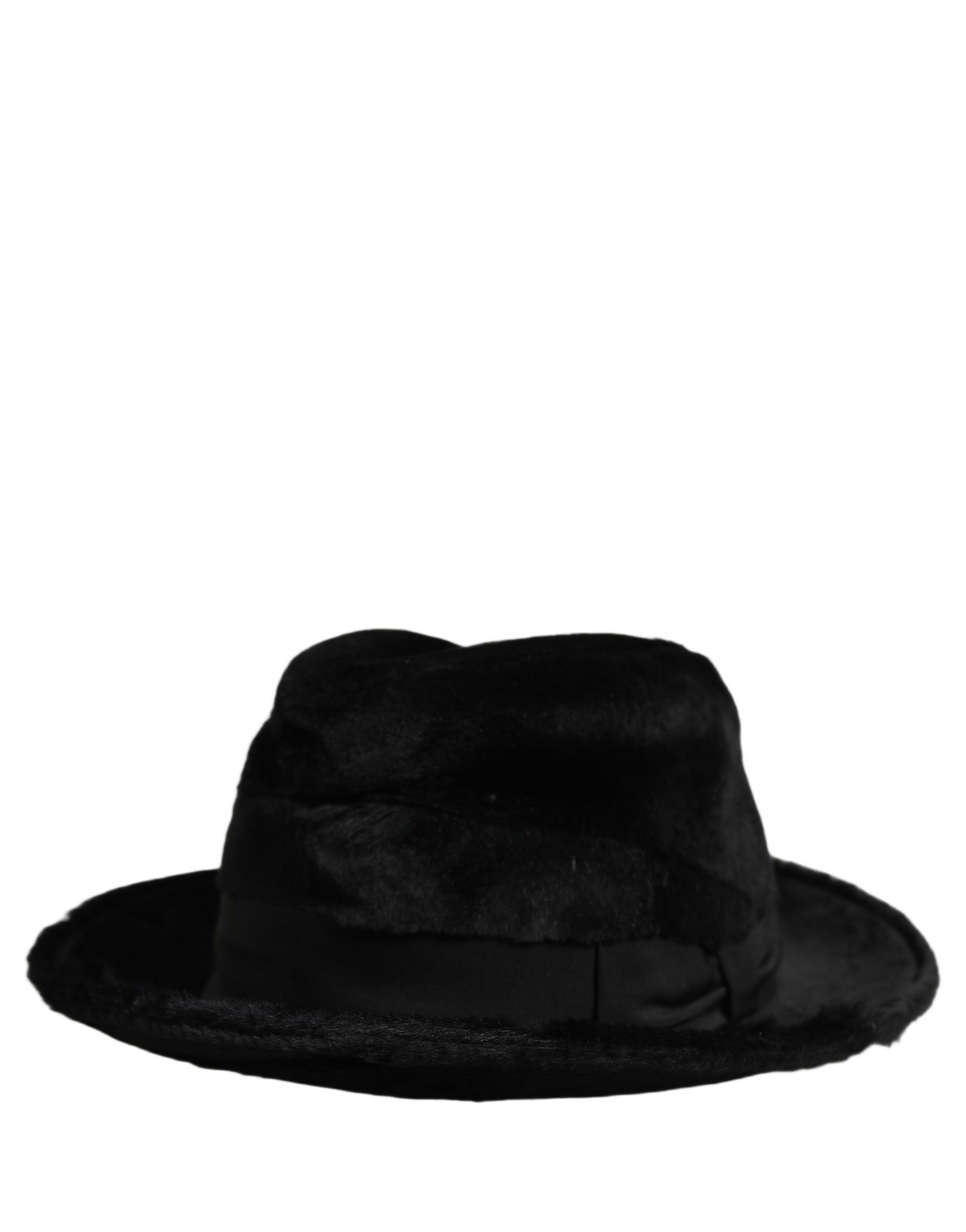 Dolce & Gabbana Men Black Classic Wide Brim Fedora Capello Hat - Image 4