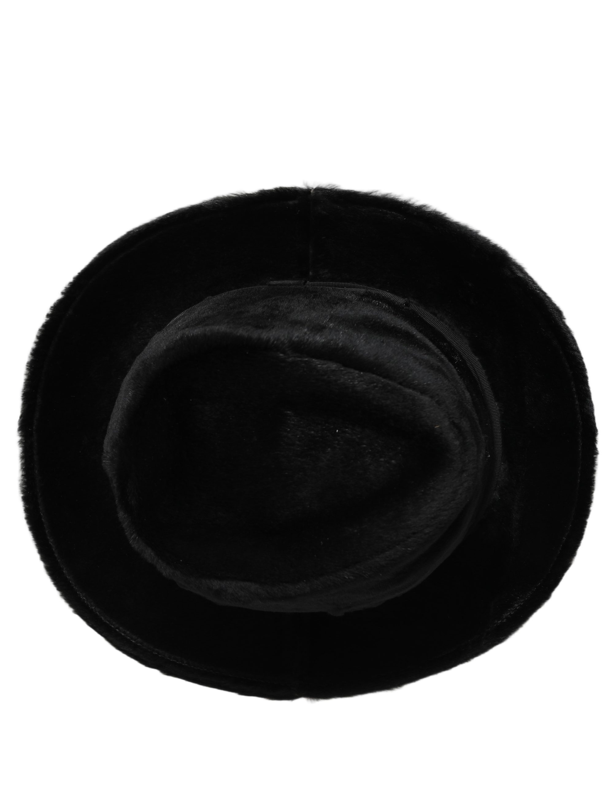 Dolce & Gabbana Men Black Classic Wide Brim Fedora Capello Hat - Image 5