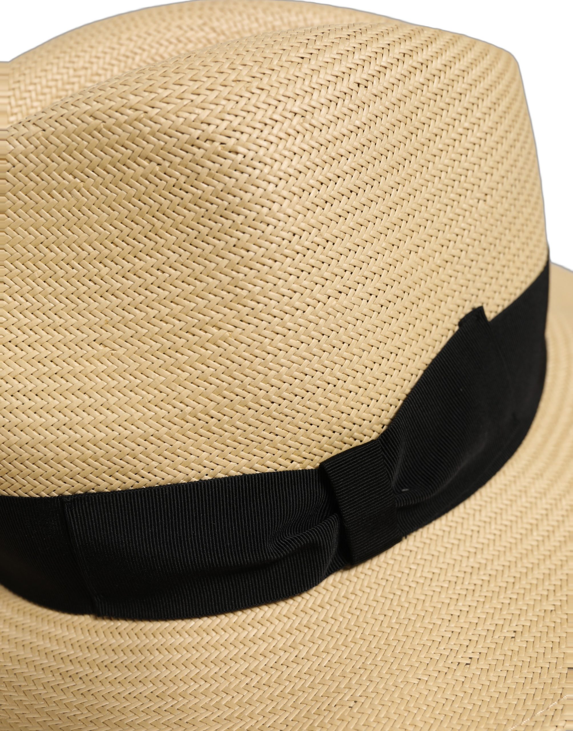 Dolce & Gabbana Men Beige Paper Straw Fedora Panama Capello Hat - Image 5