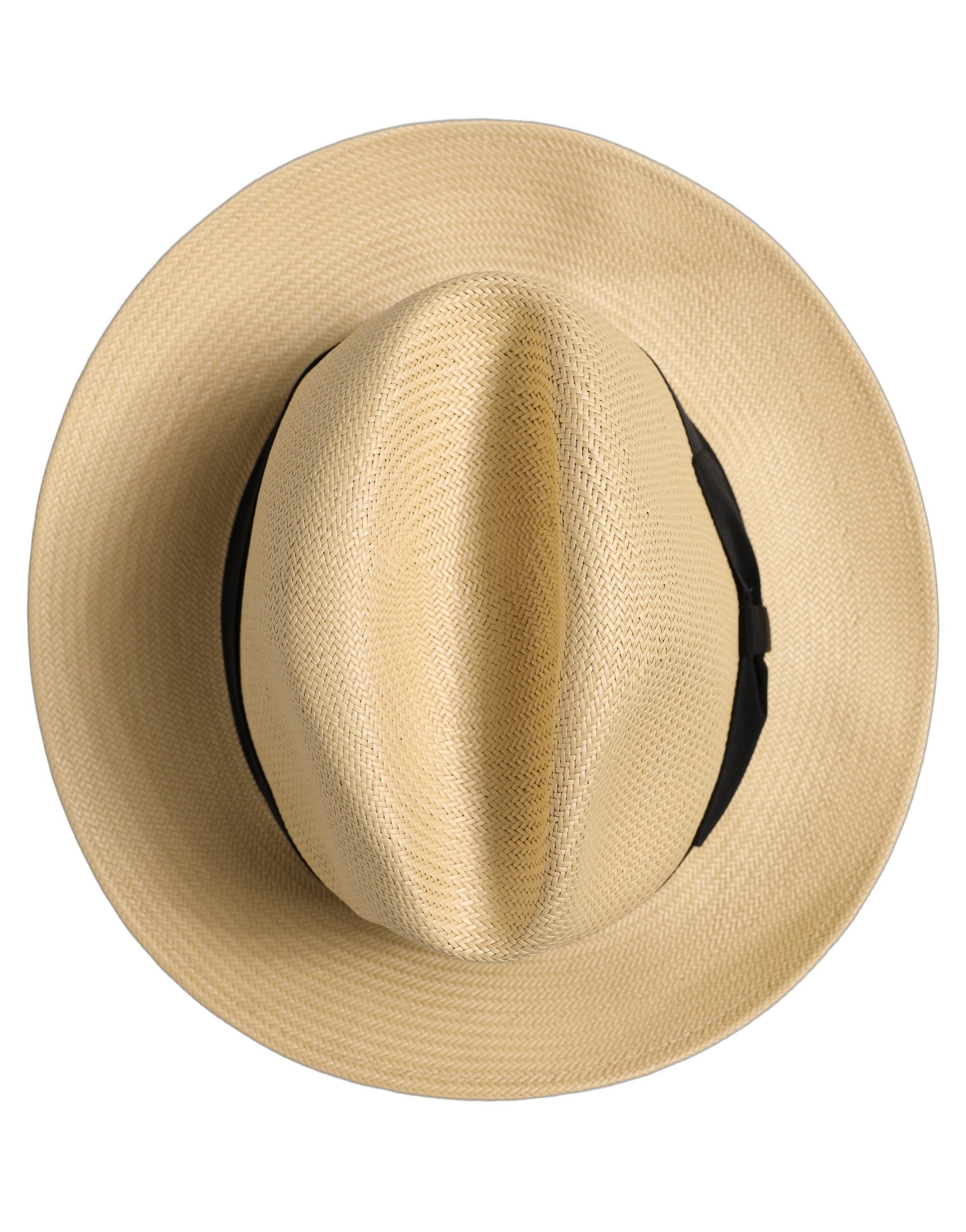 Dolce & Gabbana Men Beige Paper Straw Fedora Panama Capello Hat - Image 6