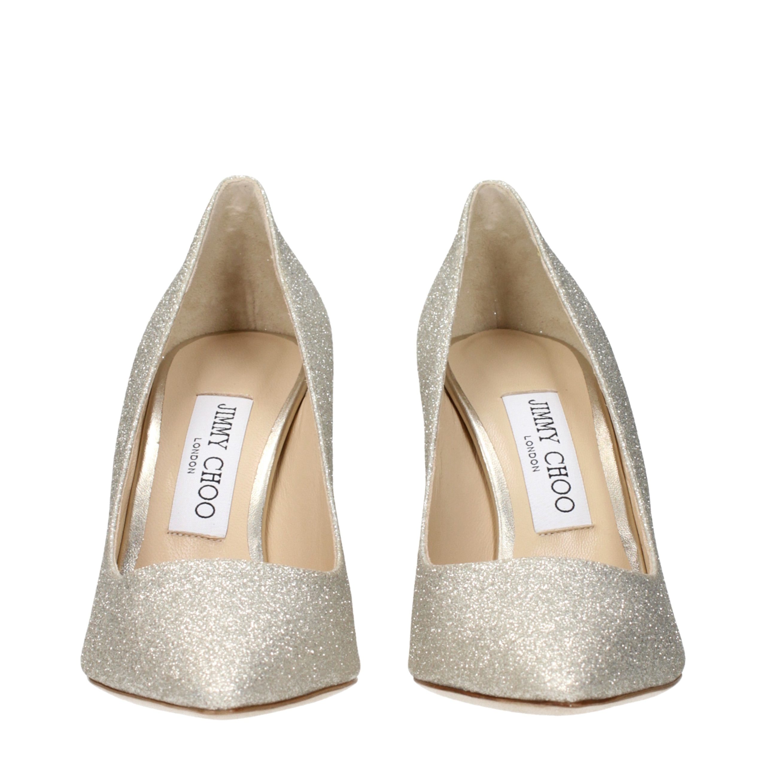 Jimmy Choo Gold Plastic High Heel Pumps - Image 3