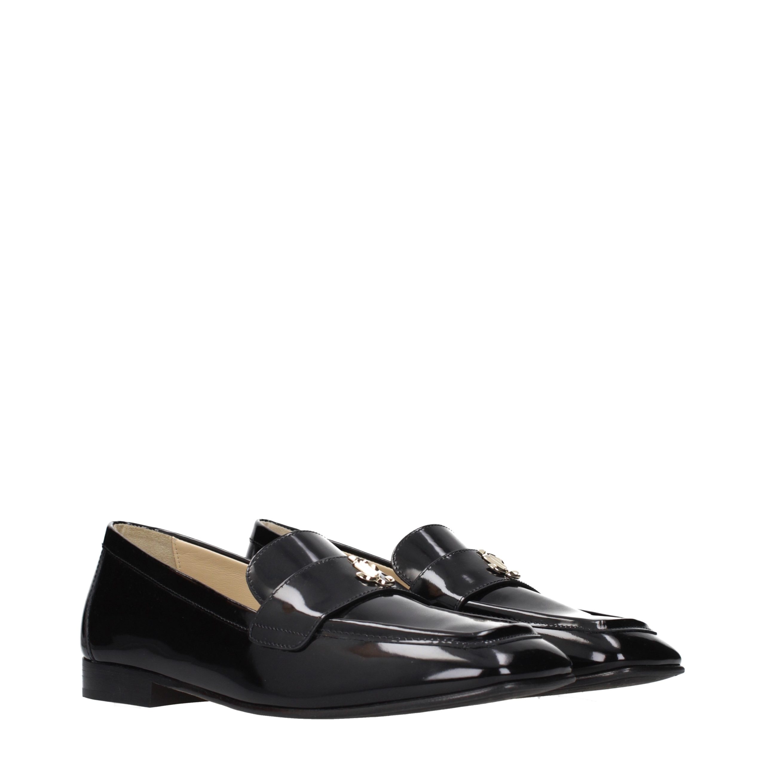 Jimmy Choo Black Leather Slip-On Loafers - Image 2