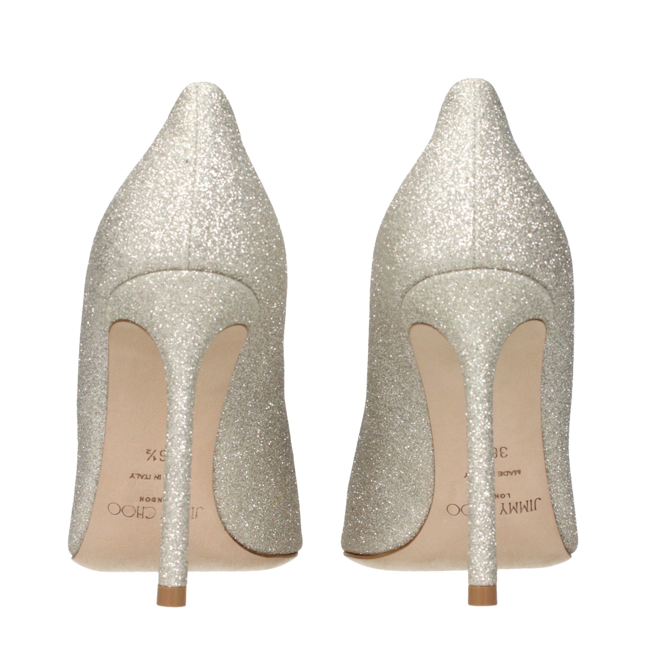 Jimmy Choo Gold Plastic High Heel Pumps - Image 5