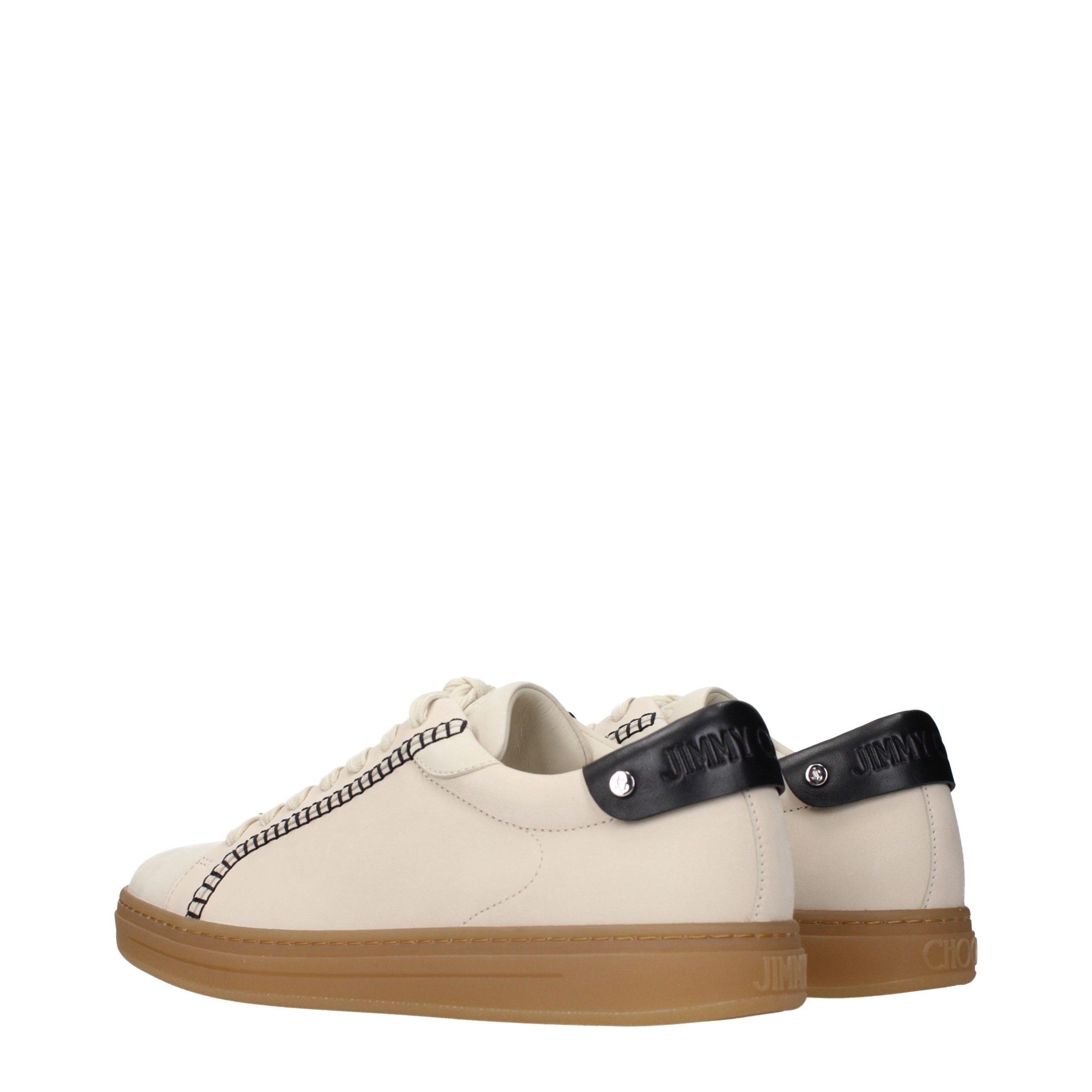 Jimmy Choo Beige Leather Sneakers - Image 4